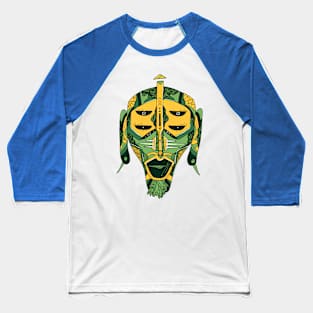 Forrest Green African Mask No 11 Baseball T-Shirt